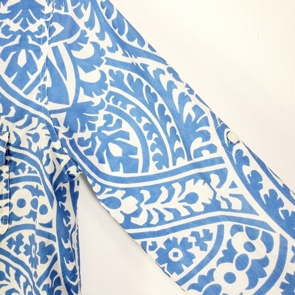 J. CREW PARTIAL BUTTON FRONT TUNIC TOP - Picture 3 of 6